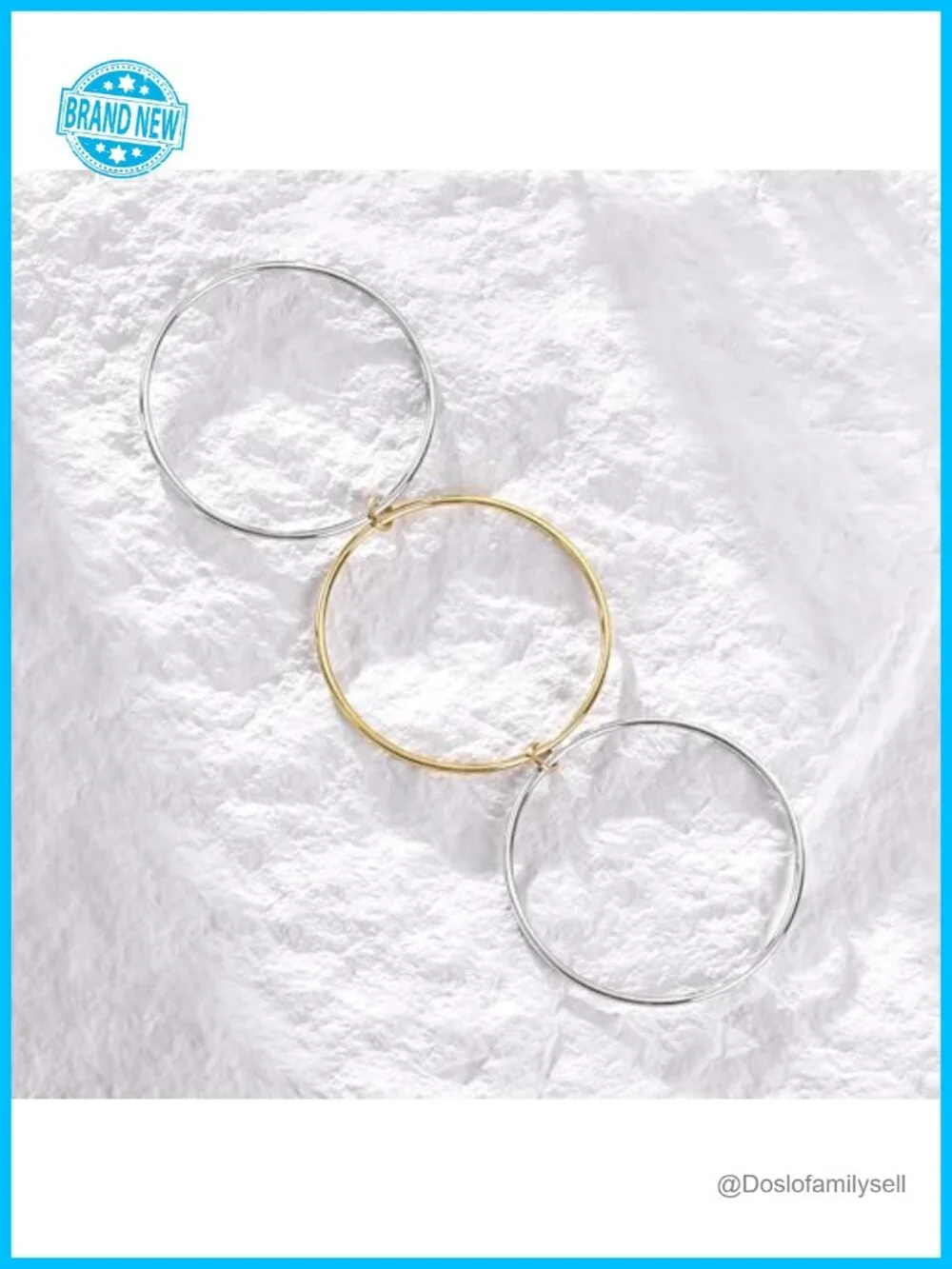 18K Gold Plated Stainless Steel Stackable Bangle Bracelets Set for Women